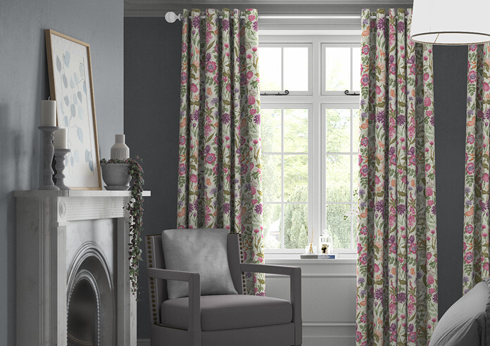 Field Flowers, Copper - Made to Measure Curtains - Image 3